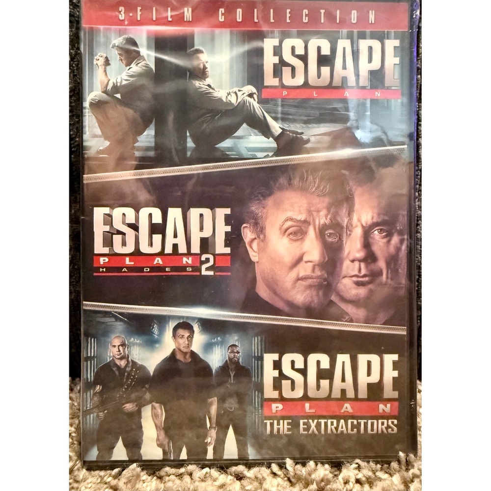 Lionsgate Escape Plan 3-Film Collection DVD New Multi-Disc Action Trilogy